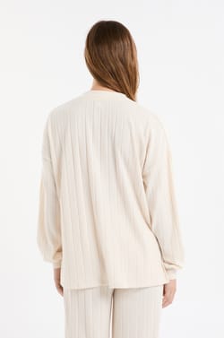 Sudadera de pijama de cuello redondo;${refinementColor}