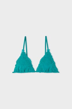 Haut de maillot de bain brod&eacute; triangle avec pads amovibles;${refinementColor}