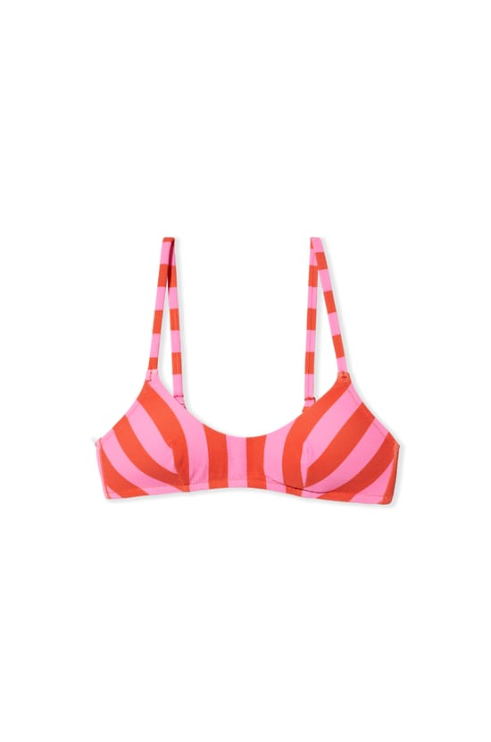Haut de maillot de bain brassi&egrave;re ray&eacute;;${refinementColor}
