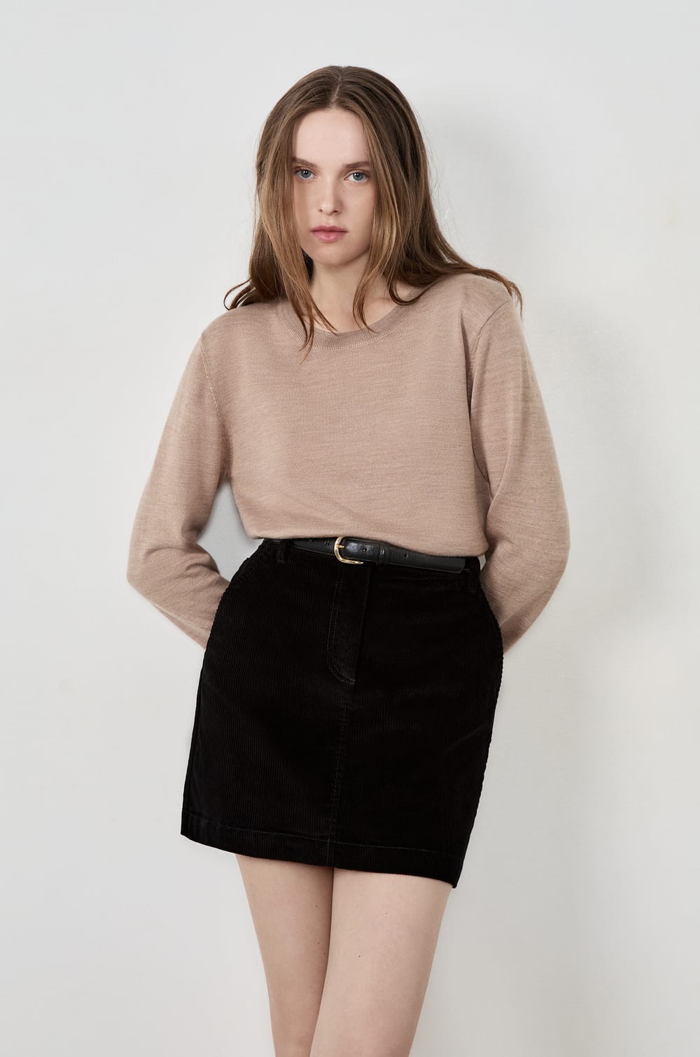 Long-sleeved Wool Sweater;${refinementColor}