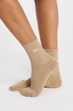 Chaussettes irrisées avec écriture;${refinementColor}