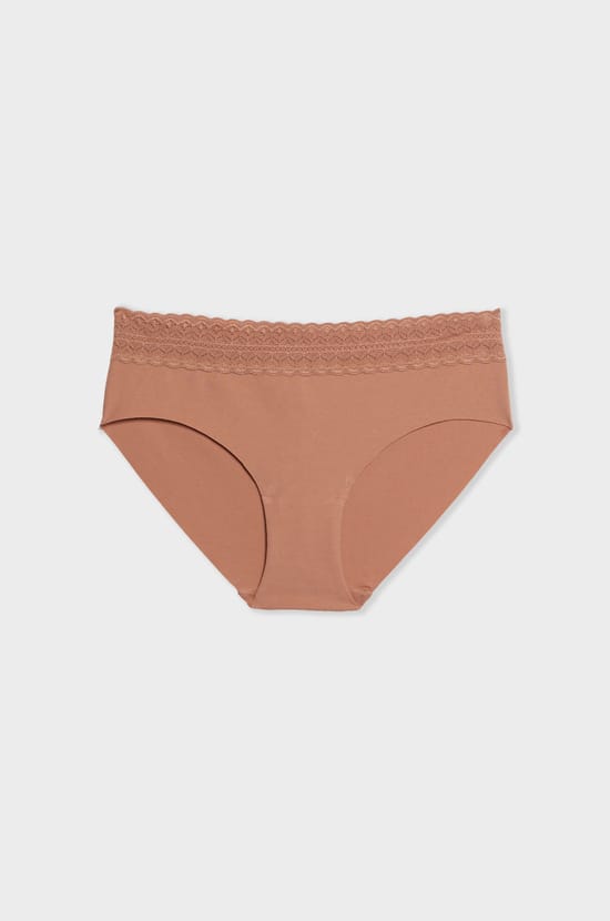 Cotton Boyshort with Back Seam;${refinementColor}