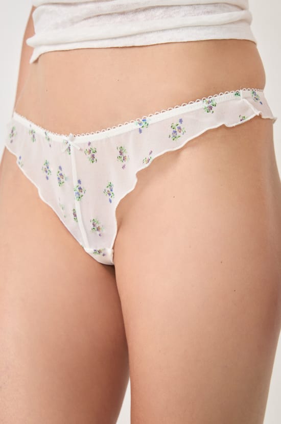 Tanga de tul estampado;${refinementColor}