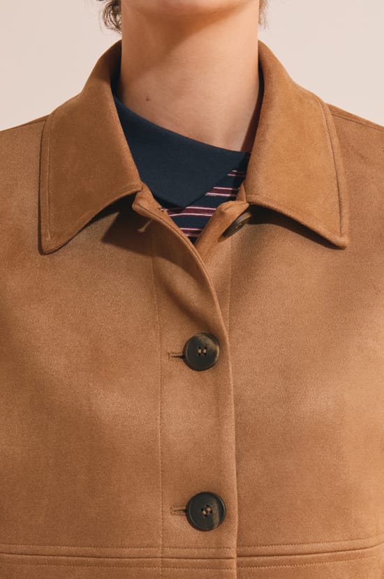 Veste effet daim;${refinementColor}