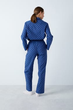 Pantalon de pyjama &agrave; poids en coton;${refinementColor}