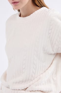 Sweatshirt de pyjama effet velours;${refinementColor}
