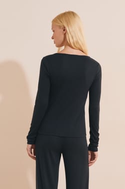 T-shirt manches longues avec boutons;${refinementColor}