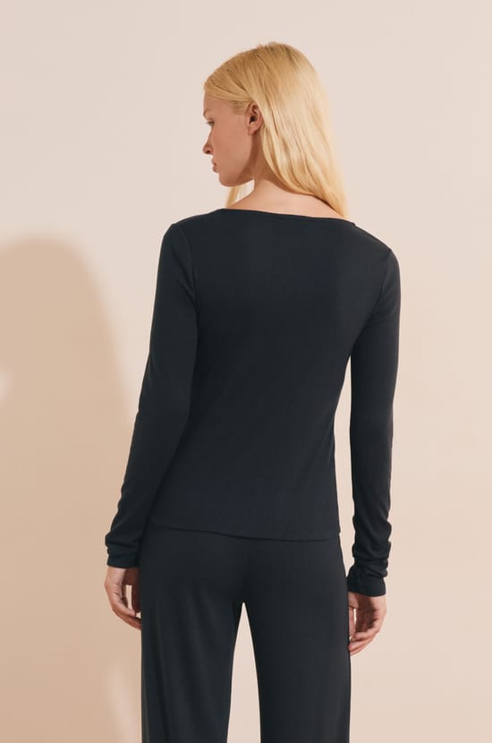 T-shirt manches longues avec boutons;${refinementColor}