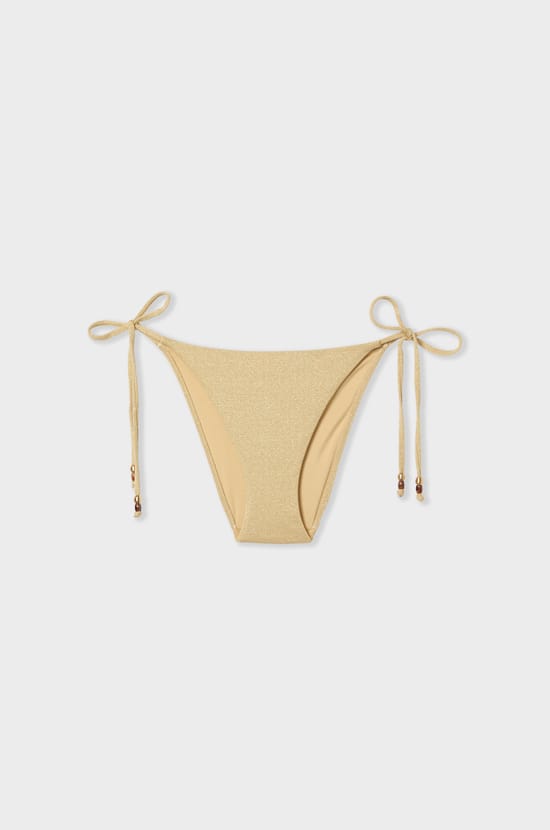 Iridescent tie-side bikini bottom;${refinementColor}