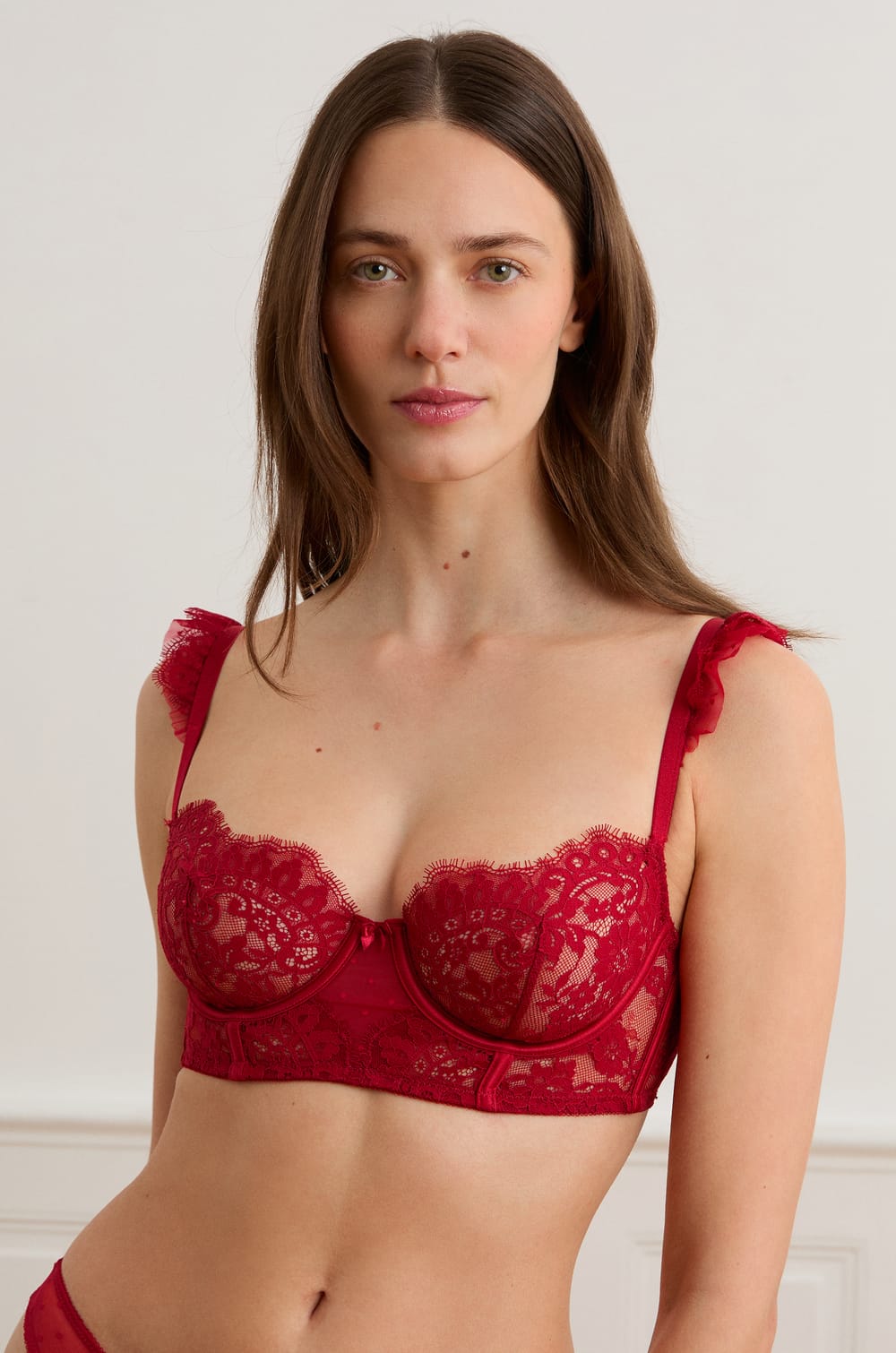 Beha N.9 - Balconette bustier in kant;${refinementColor}