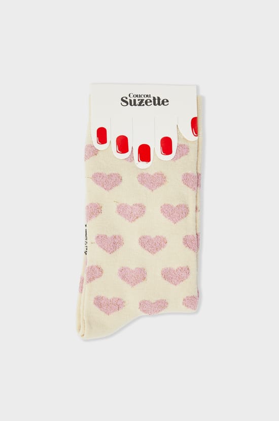 Chaussettes à motifs coeurs Coucou Suzette;${refinementColor}