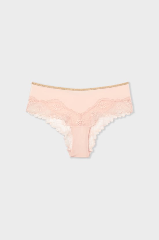 Microfibre and Lace Boyshort;${refinementColor}