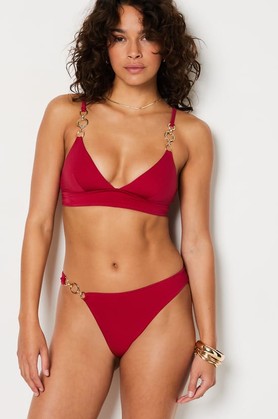 Triangle détails bijoux haut de maillot;${refinementColor}