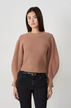 Puff Sleeve Sweater;${refinementColor}