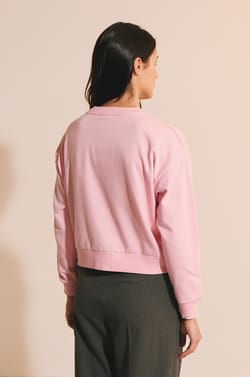 Sweat en coton avec motif coeur;${refinementColor}