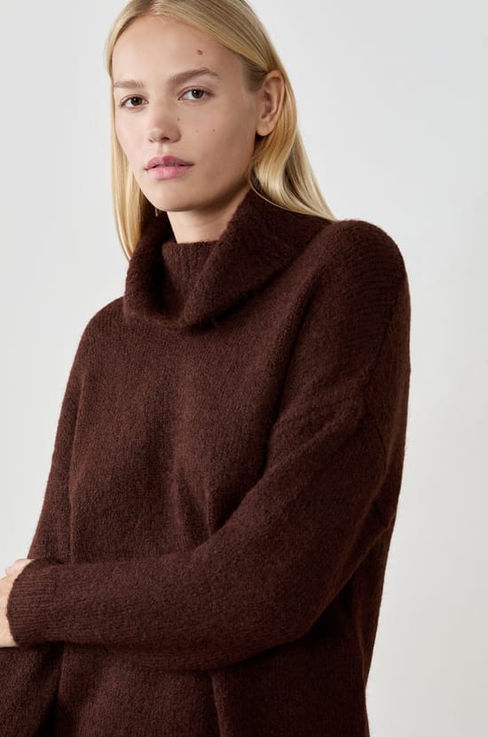 Turtleneck Sweater Dress;${refinementColor}