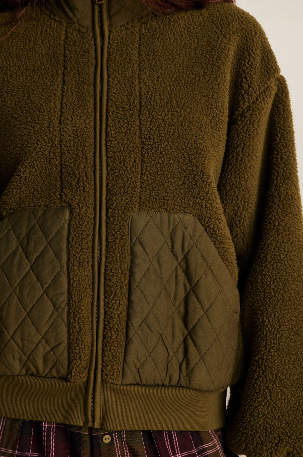 Veste de pyjama avec col montant;${refinementColor}