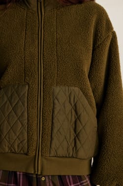 Veste de pyjama avec col montant;${refinementColor}