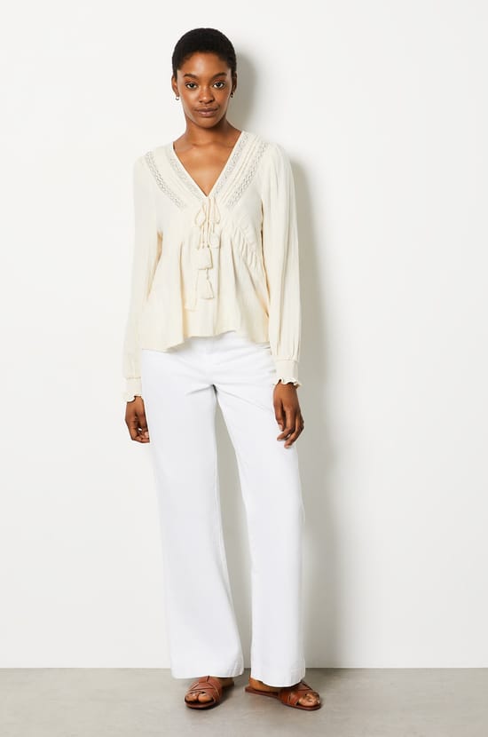 Long-sleeved Cotton Top;${refinementColor}