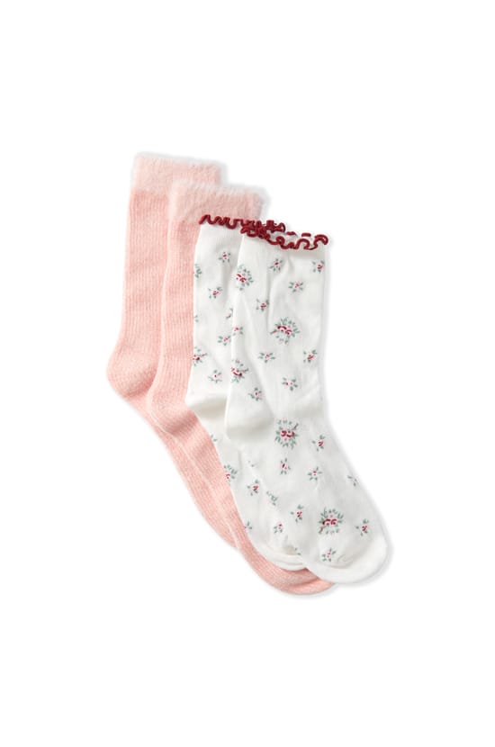 Lot de 2 paires de chaussettes avec coton;${refinementColor}