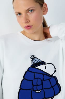 Cotton Snoopy Peanuts© Pajama Sweatshirt;${refinementColor}