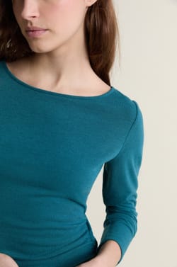 Long Dress with Boat Neckline;${refinementColor}