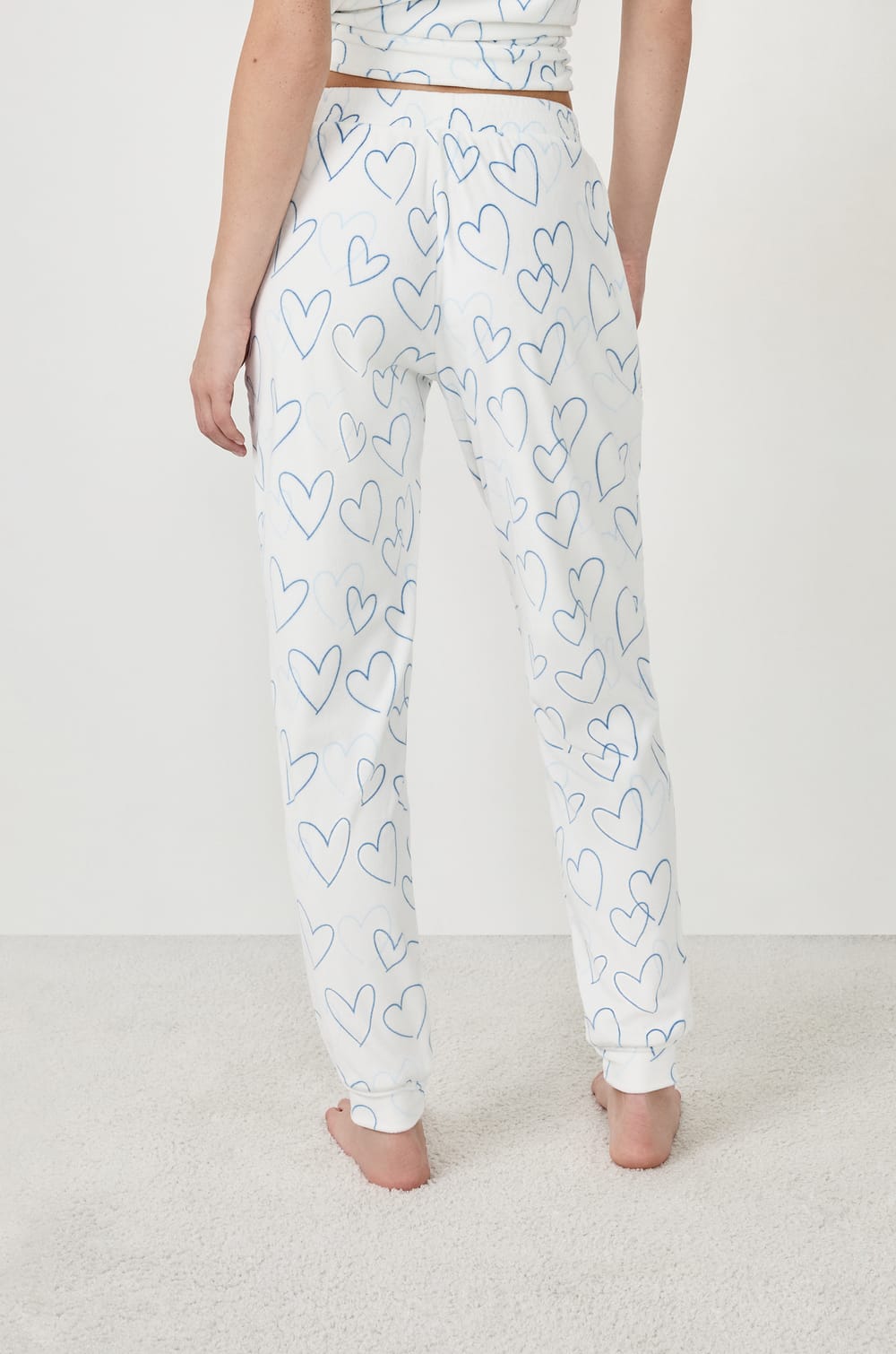 Pyjama trousers with hearts;${refinementColor}