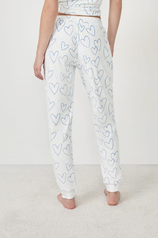 Pyjama trousers with hearts;${refinementColor}
