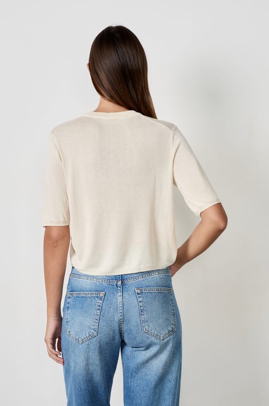 Short-sleeved sweater;${refinementColor}