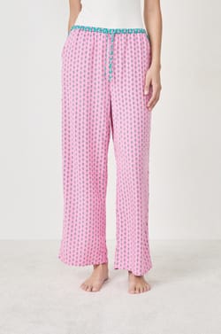 7/8 Printed Pyjama Trousers;${refinementColor}