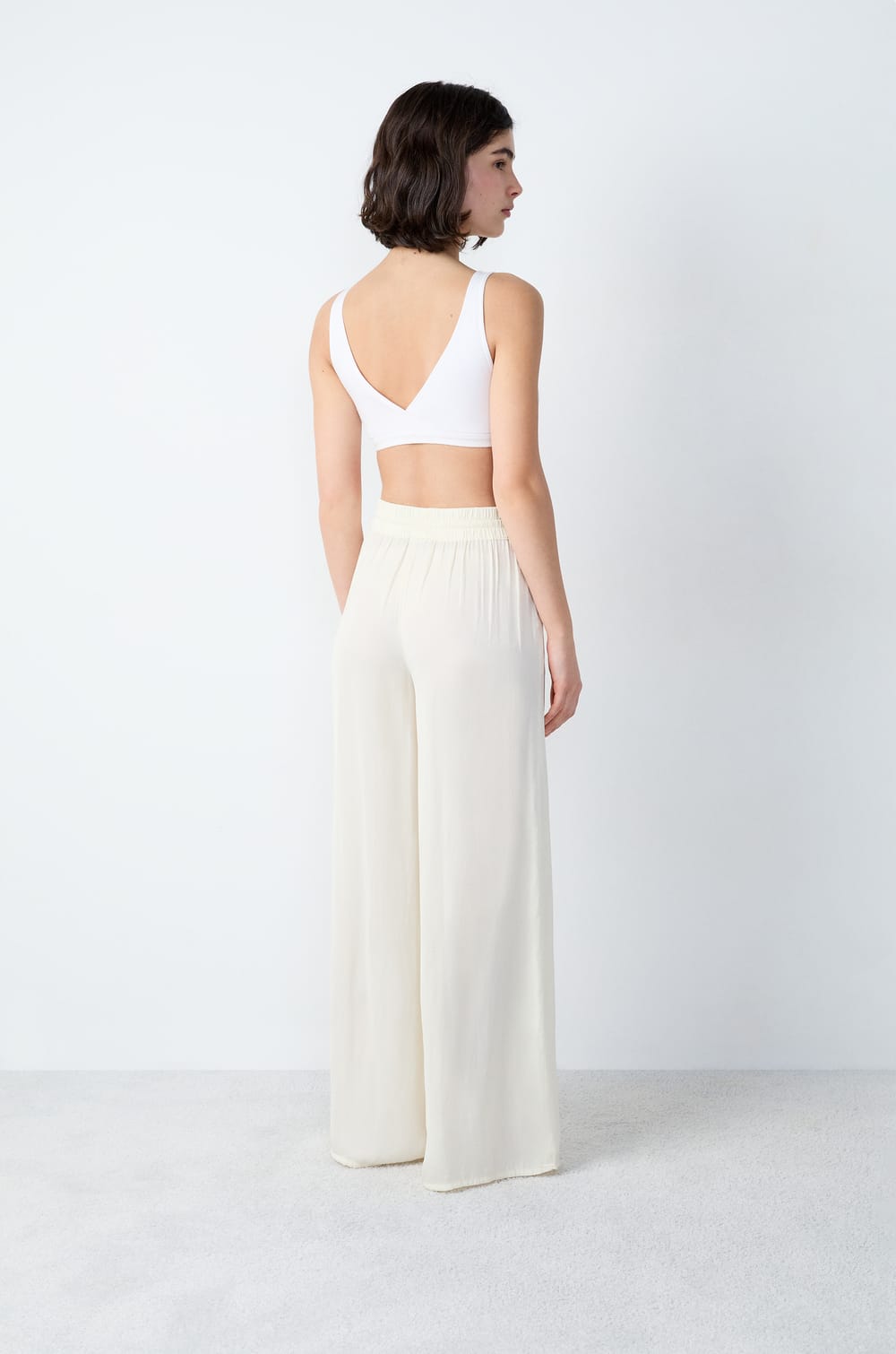 Wide-Cut Satin Pants;${refinementColor}