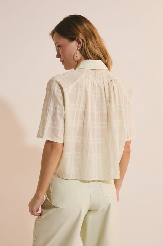 Short-sleeved Cotton Shirt;${refinementColor}