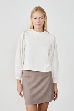 T-shirt manches longues col rond;${refinementColor}