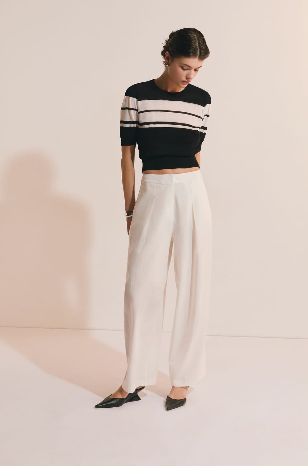 Pantalon avec lin;${refinementColor}