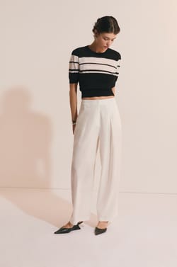 Pantalon avec lin;${refinementColor}