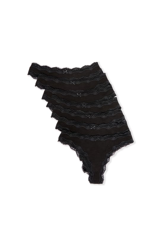 Pack of 7 Microfiber Thongs;${refinementColor}