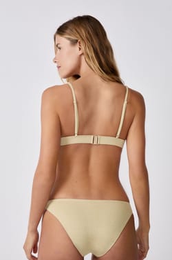 Iridescent Wireless Triangle Foulard Bikini Top;${refinementColor}