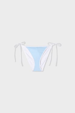 Bas de maillot de bain &agrave; imprim&eacute; vichy &agrave; nouer;${refinementColor}