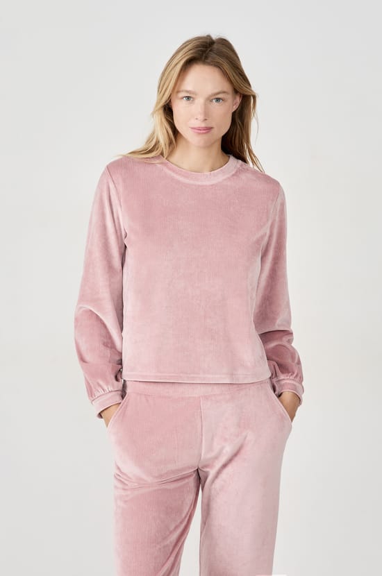 Sweat effet velours;${refinementColor}