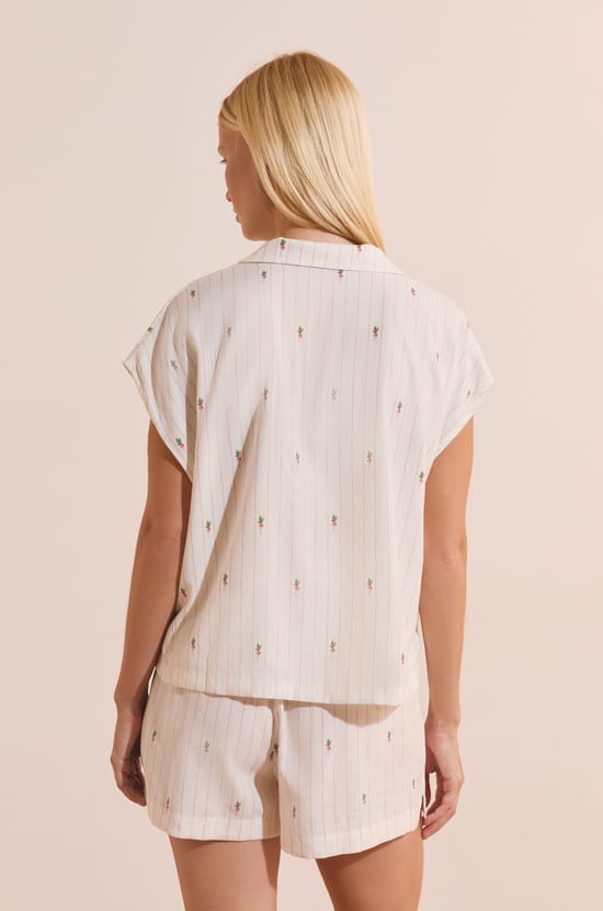 Chemise de pyjama &agrave; motifs;${refinementColor}