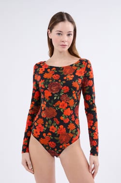 Body &agrave; motifs en coton;${refinementColor}