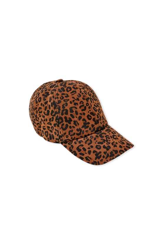 Casquette &agrave; motifs l&eacute;opard en coton;${refinementColor}