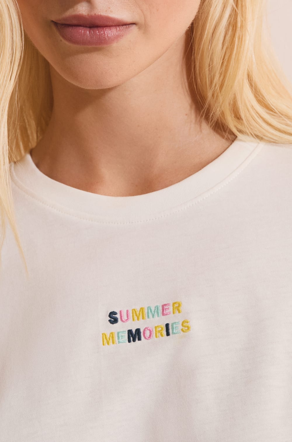 T-shirt de pyjama en coton avec &eacute;criture;${refinementColor}