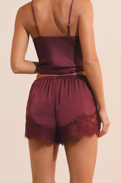 Short de pyjama avec dentelle;${refinementColor}