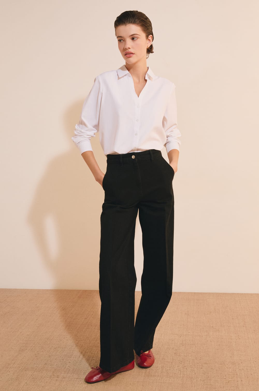 Long-sleeved cotton shirt;${refinementColor}