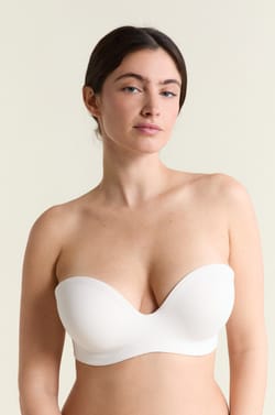 Strapless microfibre bra with removable straps, D cup;${refinementColor}