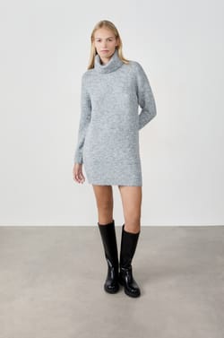 Turtleneck Sweater Dress;${refinementColor}