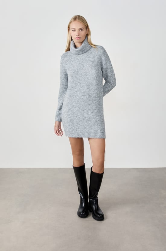 Turtleneck Sweater Dress;${refinementColor}