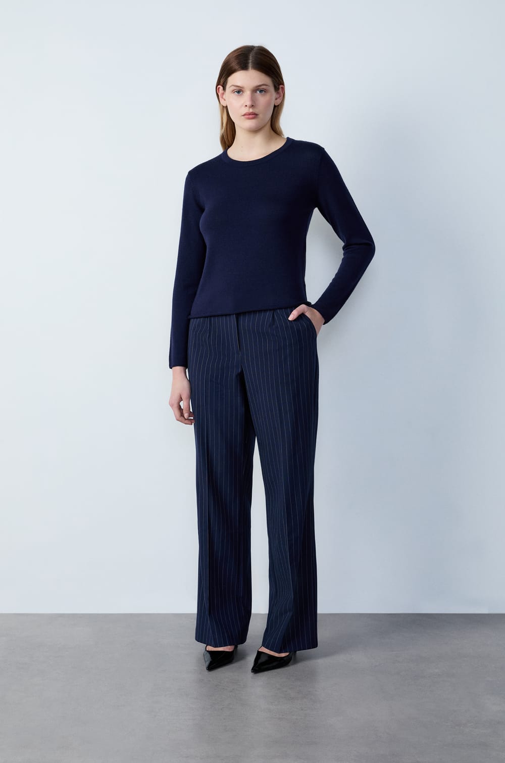 Fine Sweater with Wool;${refinementColor}