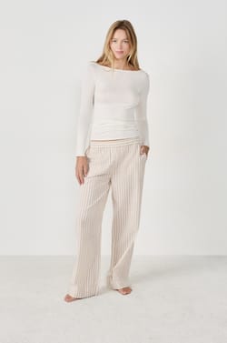 Pantalon de pyjama à rayures;${refinementColor}